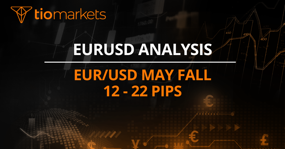 EUR/USD may fall 12 - 22 pips